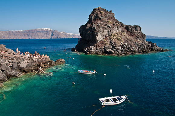 Swimming In Ammoudi Bay, Santorini